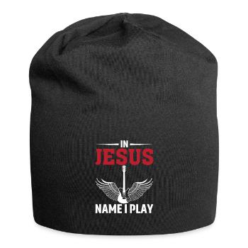 Au nom de Jésus, je joue - Bonnet en jersey - noir - Devant