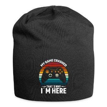 Mon jeu a planté, c’est pourquoi je suis ici - Bonnet en jersey - noir - Devant