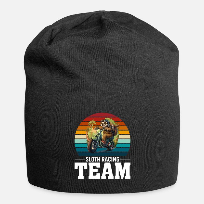 Faultier-Rennteam - Jersey-Beanie - Schwarz