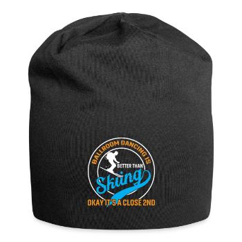 Gesellschaftstanz Ist Besser Als Skifahren Okay... - Jersey-Beanie - Schwarz - Vorne