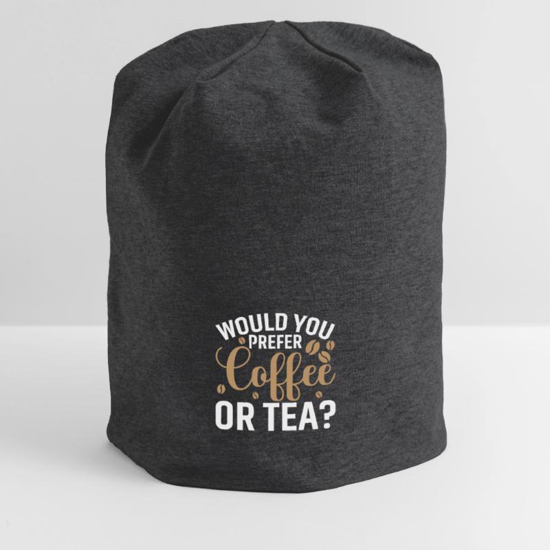 Bevorzugen Sie Kaffee Oder Tee? Jersey-Beanie