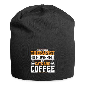 This Physiotherapist Is Driven By Cats - Jersey Beanie - black - Front