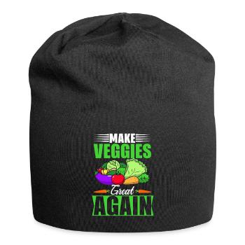 Redonne aux légumes d’excellents légumes - Bonnet en jersey - noir - Devant