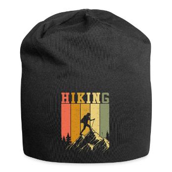 Wandern | Bergsteiger | Wanderlust | Klettern - Jersey-Beanie - Schwarz - Vorne