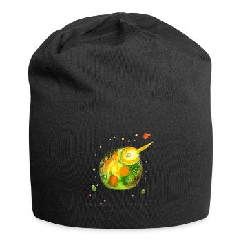 Gute Laune Kiwi - Jersey-Beanie - Schwarz - Vorne