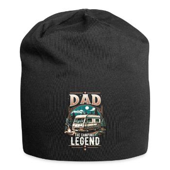 Fête des pères papa la légende du camping papa papa - Bonnet en jersey - noir - Devant