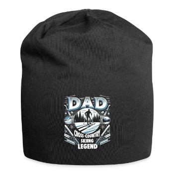 Vatertag DAD the Cross-country Skiing Legend Papa - Jersey-Beanie - Schwarz - Vorne