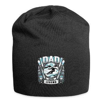 Father's Day DAD the Skier Legend Dad - Jersey Beanie - black - Front