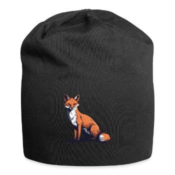 Nature-loving fox - Jersey Beanie - black - Front