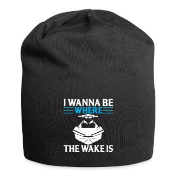 Ich Möchte Dort Sein Wo Das Erwachen Ist - Jersey-Beanie - Schwarz - Vorne