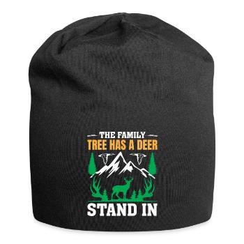 Der Stammbaum Hat Einen Hirschstand In - Jersey-Beanie - Schwarz - Vorne