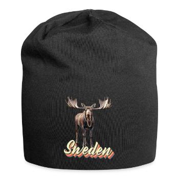 Schweden Schweden Elch bestes Tier Geweih Hirsch Hirsch - Jersey-Beanie - Schwarz - Vorne
