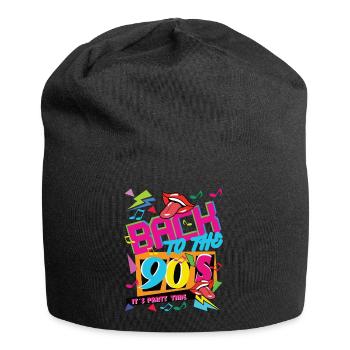 BACK TO THE 90 S IT S PARTY TIME - Jersey Beanie - black - Front