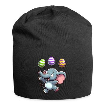 Elefant & Erpel Osterjonglage, Artisten Duo - Jersey-Beanie - Schwarz - Vorne