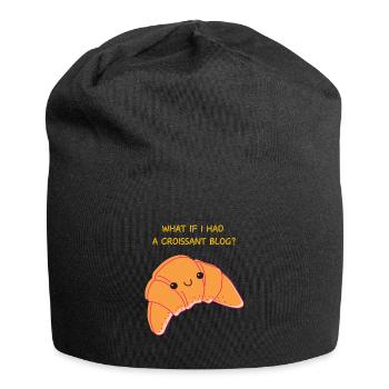 What If I Had A Croissant Blog? . Patisserie - Jersey Beanie - black - Front