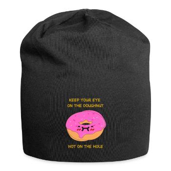 Keep Your Eye On The Doughnut . Patisserie - Jersey Beanie - black - Front