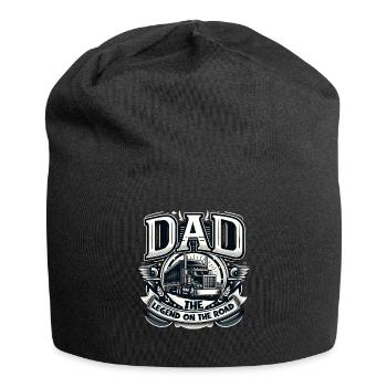 Vatertag Dad the Legend on the road Papa Vater - Jersey-Beanie - Schwarz - Vorne