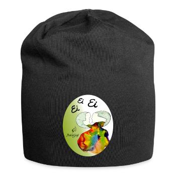 Ei Ei Ei Regenbogenei - Jersey-Beanie - Schwarz - Vorne