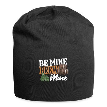 Couple Romantique Brasserie Bière Brasseur De Bière - Bonnet en jersey - noir - Devant