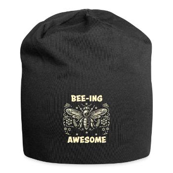 Bienenliebhaber Bienenzüchter Naturfreunde Imker - Jersey-Beanie - Schwarz - Vorne