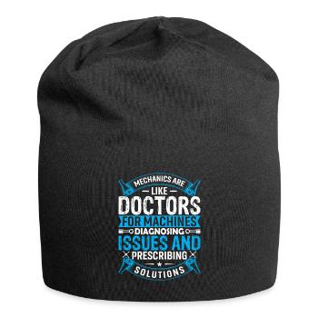 Mechanics Are Like Doctors For Machines, Diagnosin - Jersey Beanie - black - Front