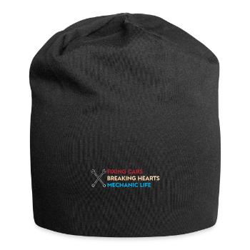 Autos reparieren, Herzen brechen – Mechanic Life - Jersey-Beanie - Schwarz - Vorne