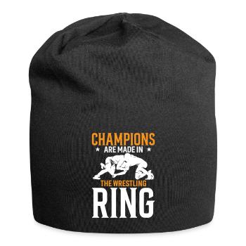 Champions Are Made In The Wrestling Ring - Jersey Beanie - black - Front
