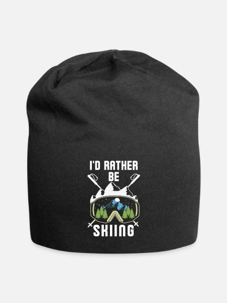 I'd rather be skiing 3 - Jersey Beanie - black
