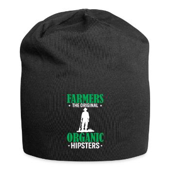 Agriculteurs : les hipsters biologiques originaux - Bonnet en jersey - noir - Devant