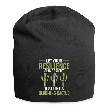 Laissez votre résilience briller de mille feux, comme un bloo - Bonnet en jersey - noir - Devant
