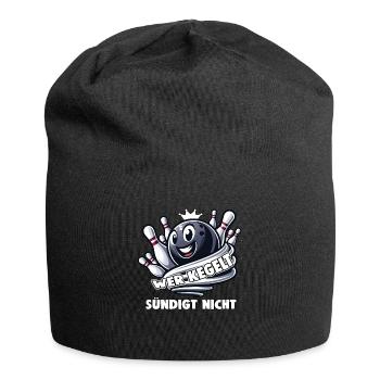 Qui quilles ne pèche pas aux quilles bowling bowling club design - Bonnet en jersey - noir - Devant