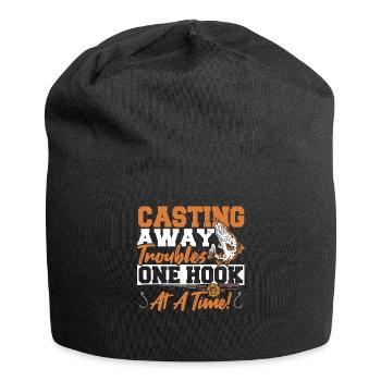 Fischer Kajak Fischen Shirt für Angler, die alles - Jersey-Beanie - Schwarz - Vorne