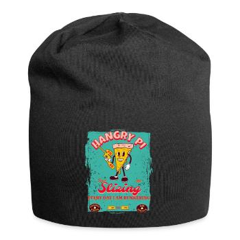 Hangry Kawaii Pi Slizing seit 1981 - Jersey-Beanie - Schwarz - Vorne