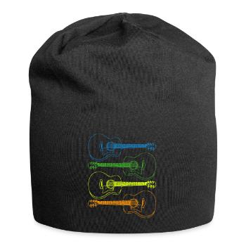Guitars Colorful | Buy guitar, tune - Jersey Beanie - black - Front