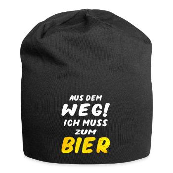 Aus dem Weg ich muss zum Bier Herrentag Design - Jersey-Beanie - Schwarz - Vorne