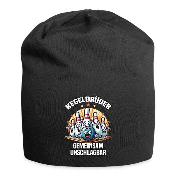 Kegelbrüder Kegel Kegelverein Design zum Kegeln - Jersey-Beanie - Schwarz - Vorne