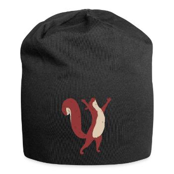 Eichhörnchen Kind Waldtiere - Jersey-Beanie - Schwarz - Vorne
