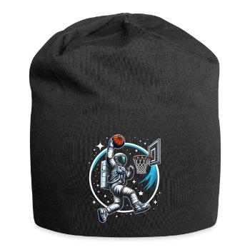 Astronaute faisant du slam dunk basketball - Bonnet en jersey - noir - Devant