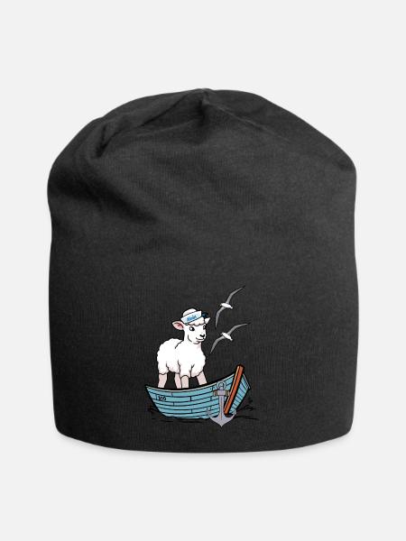 Moin maritim Schaf Boot Schafe Küste Boot - Jersey-Beanie - Schwarz