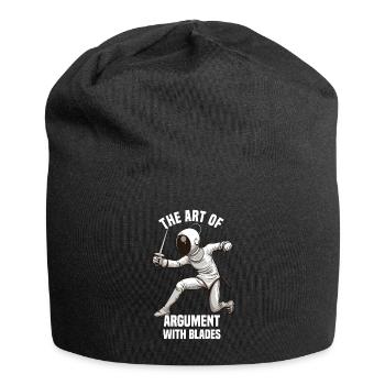 Masque Fencer Sport Design Sur Jeu Sur L’escrime De Combat - Bonnet en jersey - noir - Devant