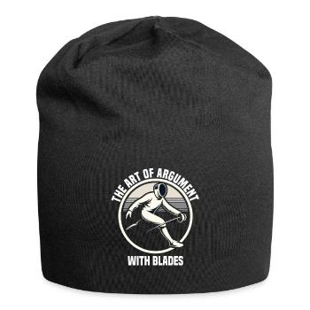 Masque Fencer Sport Design Sur Jeu Sur L’escrime De Combat - Bonnet en jersey - noir - Devant