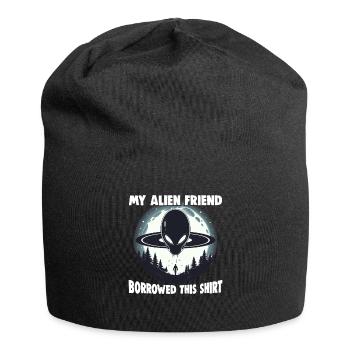 SciFi and Extraterrestrial Aliens and UFO Fan - Jersey Beanie - black - Front