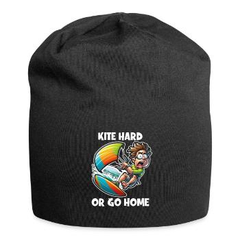 Kitesurfing Kite hard or go home - Jersey Beanie - black - Front
