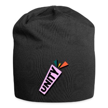 Einheit - Jersey-Beanie - Schwarz - Vorne