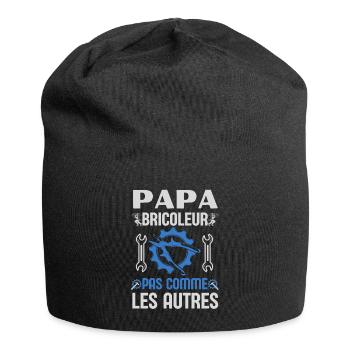 Papa bricoleur pas comme les autres 1 - Bonnet en jersey - noir - Devant