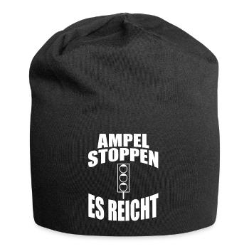 Ampel Regierung Scholz Baerbock Habeck Grüne SPD - Jersey-Beanie - Schwarz - Vorne