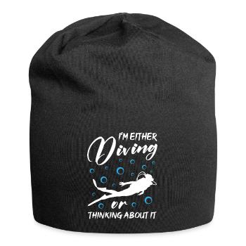 I m Either Diving Or Thinking About It - Jersey Beanie - black - Front