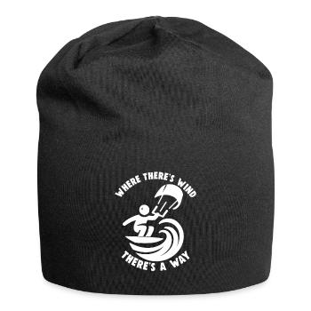 Kitesurfing Where there's wind there's a way - Jersey Beanie - black - Front
