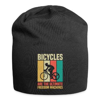 Fahrräder sind die ultimativen Freiheitsmaschinen. - Jersey-Beanie - Schwarz - Vorne