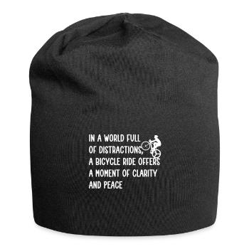 In einer Welt voller Ablenkungen, eine Fahrradtour von - Jersey-Beanie - Schwarz - Vorne